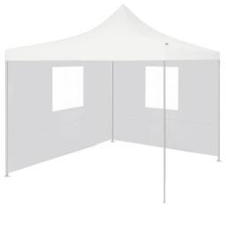 Berkfield Home Professional Folding Party Tent with 2 Sidewalls 3x3 m Steel White - thumbnail 2