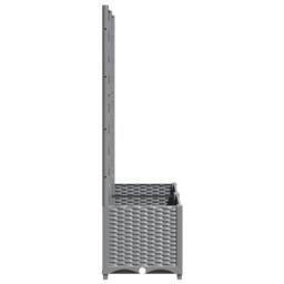 Berkfield Home Garden Planter with Trellis Light Grey 80x40x136 cm PP - Size: 80 x 40 x 136 cm - thumbnail 5