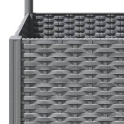 Berkfield Home Garden Planter with Trellis Light Grey 80x40x136 cm PP - Size: 80 x 40 x 136 cm - thumbnail 7