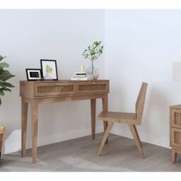 Lemon Pavilion Furniture Bordeaux Dressing Table - MDF - L32.1 x W110.2 x H84.8 cm - Oak in Brown - Size: 1 Pack - thumbnail 2