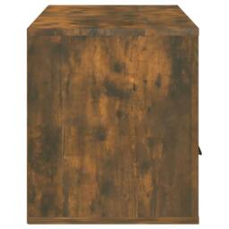 Berkfield Home TV Cabinet Smoked Oak 100x35x40 cm Engineered Wood in Brown - Size: 100 x 35 x 40 cm - thumbnail 8