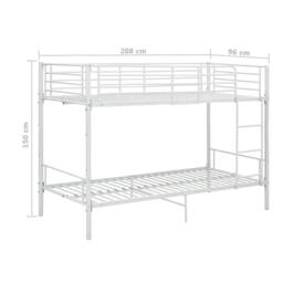 Berkfield Home Bunk Bed White Metal 90x200 cm - thumbnail 8