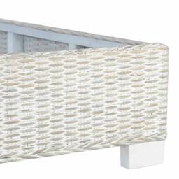 Berkfield Home Bed Frame Grey Natural Rattan 140x200 cm - thumbnail 5