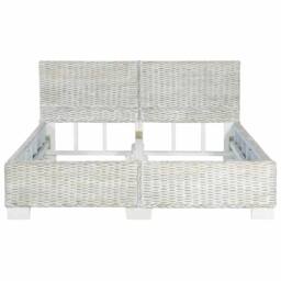Berkfield Home Bed Frame Grey Natural Rattan 140x200 cm - thumbnail 3