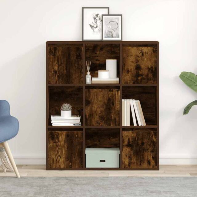 Berkfield Home Durable Bookcase Smoked Oak 89x24x101.5 cm Engineered Wood in Brown - image 1