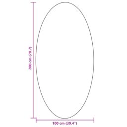 Berkfield Home HUARTE' Forest Green Oval Rug 100x200 cm - Size: Medium - thumbnail 9