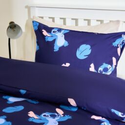 OHS Stitch Cotton Blend Bedding Set Duvet Cover with Pillowcase in Blue - Size: Single - thumbnail 3