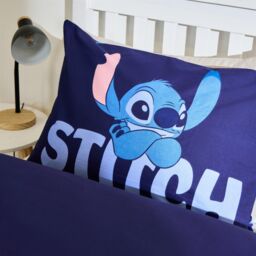 OHS Stitch Cotton Blend Bedding Set Duvet Cover with Pillowcase in Blue - Size: Single - thumbnail 4