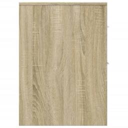 Berkfield Home Narrow Bathroom Cupboard with Wheels Sonoma Oak Engineered Wood in Light Tan - thumbnail 5