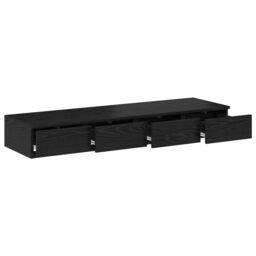 Berkfield Home Bed Drawers Black 120x36.5x16.5 cm Engineered Wood - thumbnail 5