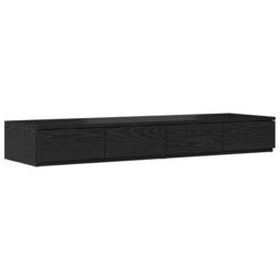 Berkfield Home Bed Drawers Black 120x36.5x16.5 cm Engineered Wood - thumbnail 2