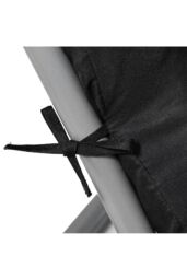 Garden Sanctuary 160x50cm Sun Lounger Cushion with Anti-Slip Cover in Black - Size: 160x50 cm - thumbnail 7