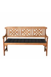 Garden Sanctuary 160x50cm Sun Lounger Cushion with Anti-Slip Cover in Black - Size: 160x50 cm - thumbnail 2