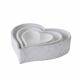 Lemon Pavilion Furniture and Decor Set of Three Large Dishes - Ceramic - L31 x W31 x H5 cm - Matt White - thumbnail 1