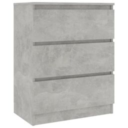 Berkfield Home Sideboard Concrete Grey 60x35x76 cm Engineered Wood - Size: 60 x 35 x 76 cm - thumbnail 2