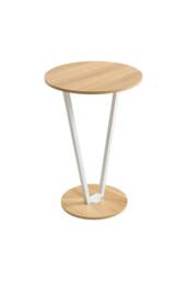 Living and Home Round Side Table End Table in Natural - thumbnail 4