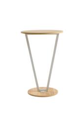 Living and Home Round Side Table End Table in Natural - thumbnail 5