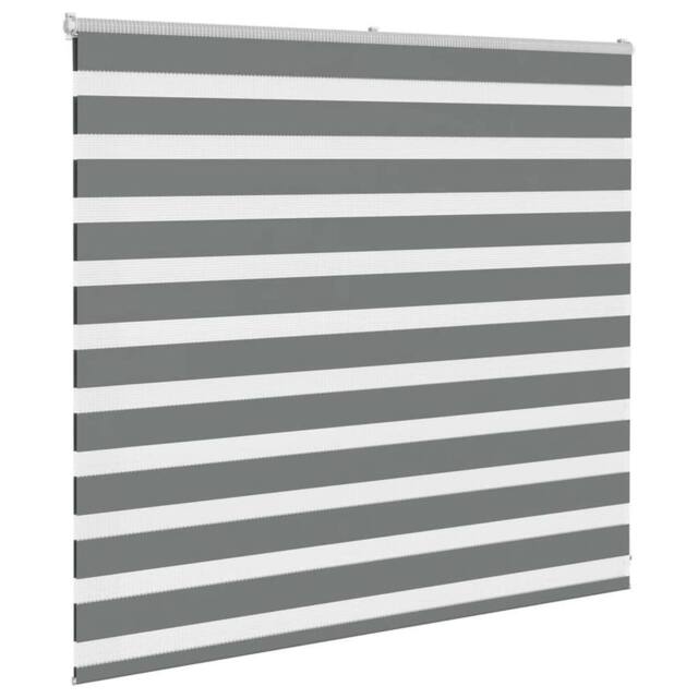 Berkfield Home Elegant Zebra Blind Dark Grey 160x100 cm Fabric Width 155.9 cm Po - image 1