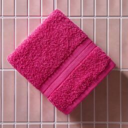 OHS Luxury Hand Towel 100% Cotton Bathroom in Pink - thumbnail 2