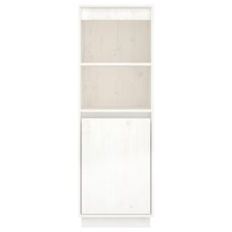 Berkfield Home Highboard White 37x34x110 cm Solid Wood Pine - Size: 37 x 34 x 110 cm - thumbnail 5