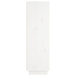 Berkfield Home Highboard White 37x34x110 cm Solid Wood Pine - Size: 37 x 34 x 110 cm - thumbnail 6