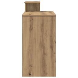 Berkfield Home Oak Computer Desk Artisan Oak Particle board Medium Storage in Brown - thumbnail 6