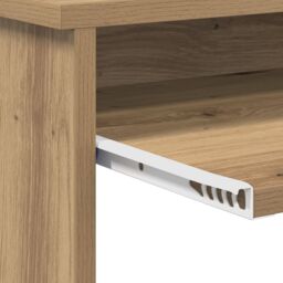 Berkfield Home Oak Computer Desk Artisan Oak Particle board Medium Storage in Brown - thumbnail 9