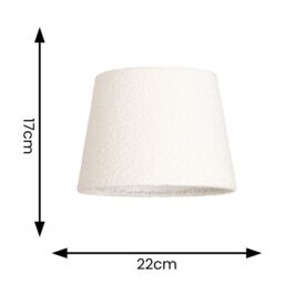 ValueLights Rory Boucle Fabric Tapered Easy Fit Ceiling Table Floor Lamp Shade in Cream - thumbnail 5