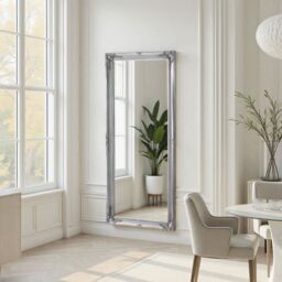 Yearn Mirrors French Style Carved Full Length Mirror Silver 166x75cm - Size: 166x75 cm - thumbnail 4