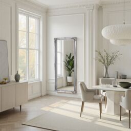 Yearn Mirrors French Style Carved Full Length Mirror Silver 166x75cm - Size: 166x75 cm - thumbnail 6