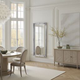 Yearn Mirrors French Style Carved Full Length Mirror Silver 166x75cm - Size: 166x75 cm - thumbnail 7