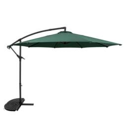 Monstershop Cantilever Parasol 3m With Half Fan Base - Green - thumbnail 1