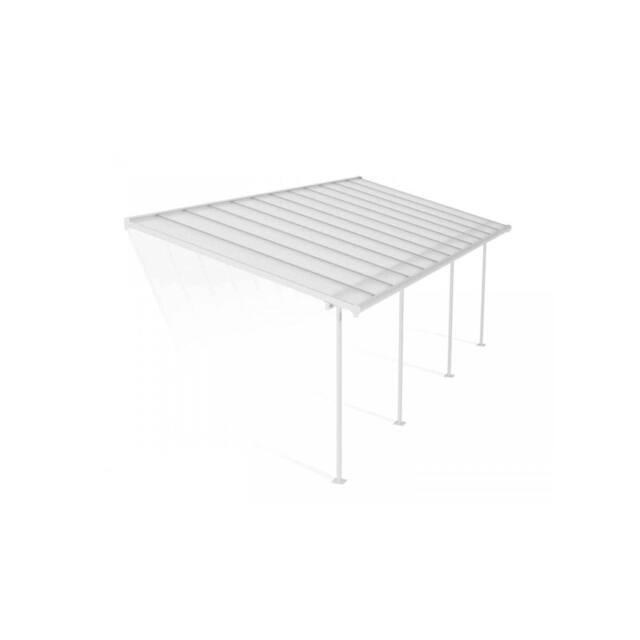 Palram Patio Cover Sierra 3 x 7.30 Clear - L739 x W299 x H305 cm - White - image 1