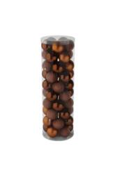 KDMD 48 Brown Baubles in MattShiny & Glitter Finish 10cm - thumbnail 1