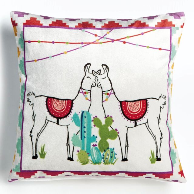 Rapport Home Happy Llamas Cushion Cover (43x43 cm) Multi - Size: 43 cm x 43 cm - image 1