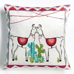 Rapport Home Happy Llamas Cushion Cover (43x43 cm) Multi - Size: 43 cm x 43 cm - thumbnail 1