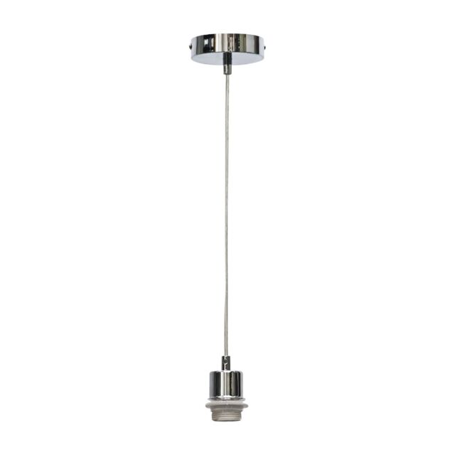 First Choice Lighting Carss - Polished Chrome Ceiling Pendant Flex Suspension Kit for Shades in Silver - image 1