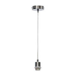 First Choice Lighting Carss - Polished Chrome Ceiling Pendant Flex Suspension Kit for Shades in Silver - thumbnail 1
