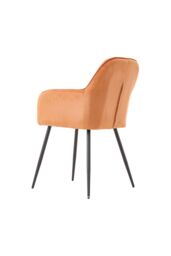Living and Home Set of 2 Upholstered Dining Chairs in Orange - thumbnail 6