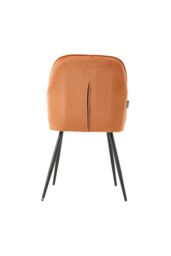 Living and Home Set of 2 Upholstered Dining Chairs in Orange - thumbnail 7