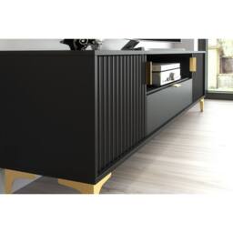 Creative Furniture Tide Crest TV Unit 200cm - Black & Gold - thumbnail 3