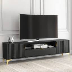 Creative Furniture Tide Crest TV Unit 200cm - Black & Gold - thumbnail 4