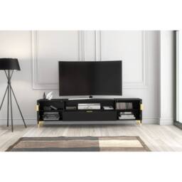 Creative Furniture Tide Crest TV Unit 200cm - Black & Gold - thumbnail 6