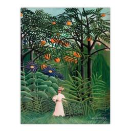 Artery8 Henri Rousseau Framed Wall Art Woman Walking in an Exotic Forest in Green - Size: A4 - thumbnail 3
