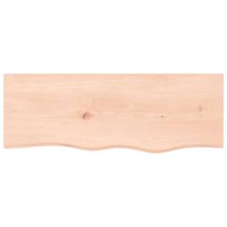 Berkfield Home Wall Shelf 80x30x(2-4) cm Untreated Solid Wood Oak in Natural - thumbnail 3