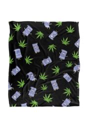 South Park Towlie Pattern Silky Touch Super Soft Throw Blanket 152 X 127 cm in White - thumbnail 1