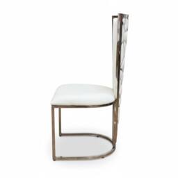 HOME LUXE INTERIOR Set Of 2 Vienna Dining Chairs Mink Cream & Silver - thumbnail 2