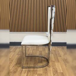 HOME LUXE INTERIOR Set Of 2 Vienna Dining Chairs Mink Cream & Silver - thumbnail 8