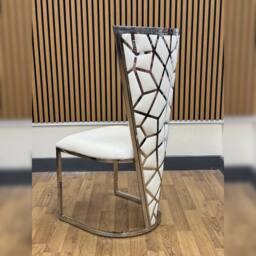 HOME LUXE INTERIOR Set Of 2 Vienna Dining Chairs Mink Cream & Silver - thumbnail 7