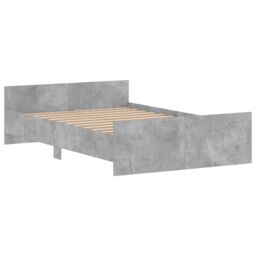 Berkfield Home Bed Frame with Headboard & Footboard Concrete Grey 120x200 cm - Size: Small Double - thumbnail 3